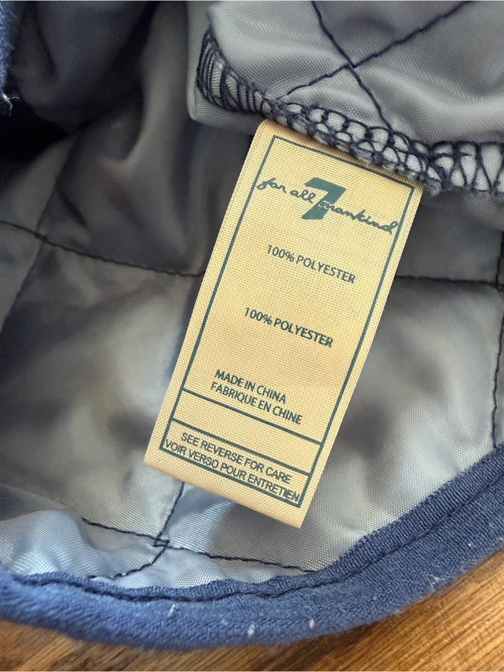 7 For All Mankind Navy Blue Quilted Vest, size 2T